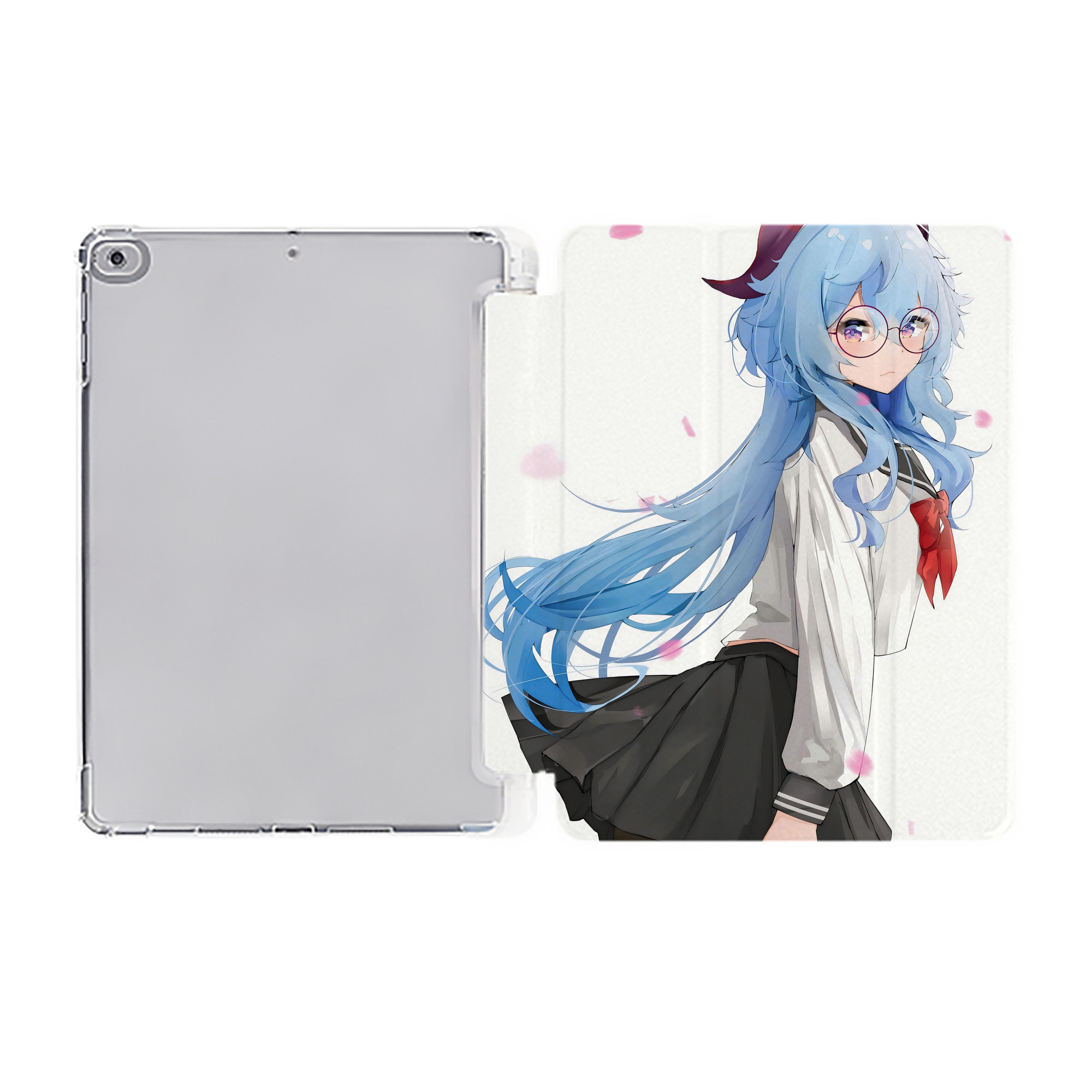 げんし神 genshin IPad ケース ペン収納付き 三つ折りスタンド PUレザー×シリコン 対応機種9.5/10.5/10.9インチ